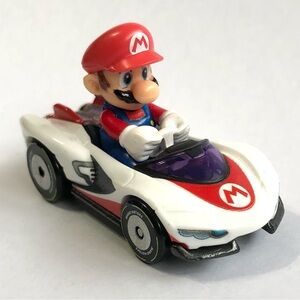 Hot Wheels Super Mario Kart Mario P-Wing Die-cast Car Racer 2019 Nintendo HTF
